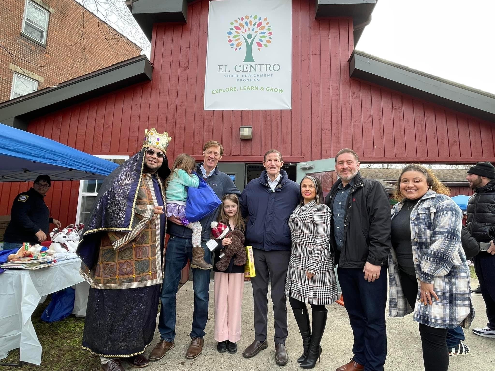 Blumenthal joined the 3 Kings Celebration in New Haven.